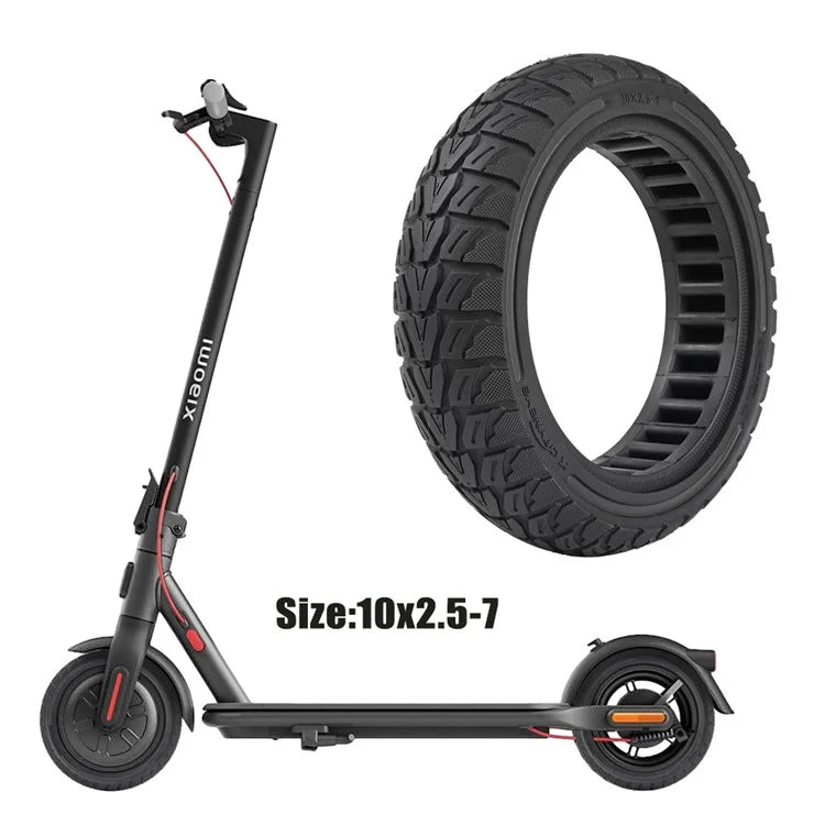 For Xiaomi Mi 4 / Mi 4 Pro Electric Scooter 10x2.5-7-Inch Replacement Rubber Tire Anti-Slip E-Scooter Wheel