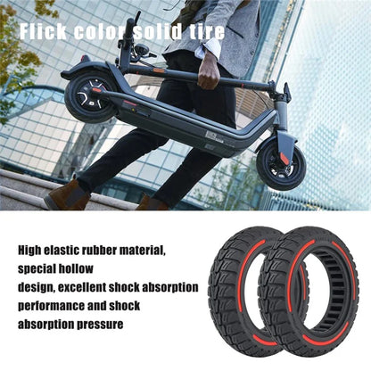 For Niu Electric Kick Scooter 9.5*2.5-6.1 Rubber Tire Honeycomb Shock Absorption Inflation Free Tyre