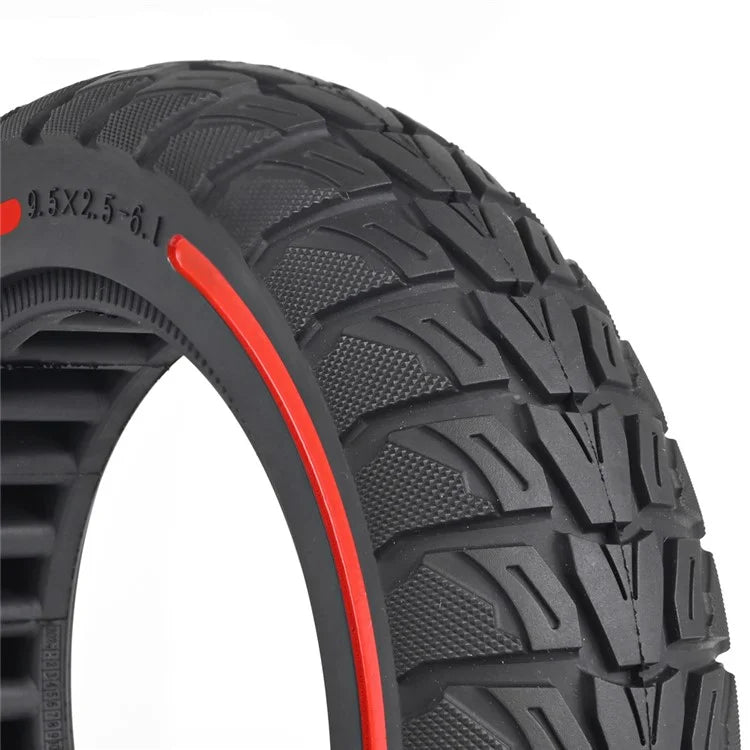 For Niu Electric Kick Scooter 9.5*2.5-6.1 Rubber Tire Honeycomb Shock Absorption Inflation Free Tyre
