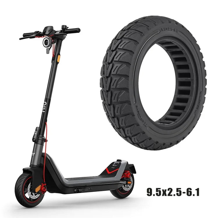 For Niu Electric Kick Scooter 9.5*2.5-6.1 Rubber Tire Honeycomb Shock Absorption Inflation Free Tyre