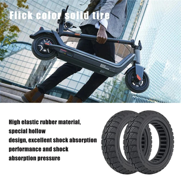 For Niu Electric Kick Scooter 9.5*2.5-6.1 Rubber Tire Honeycomb Shock Absorption Inflation Free Tyre