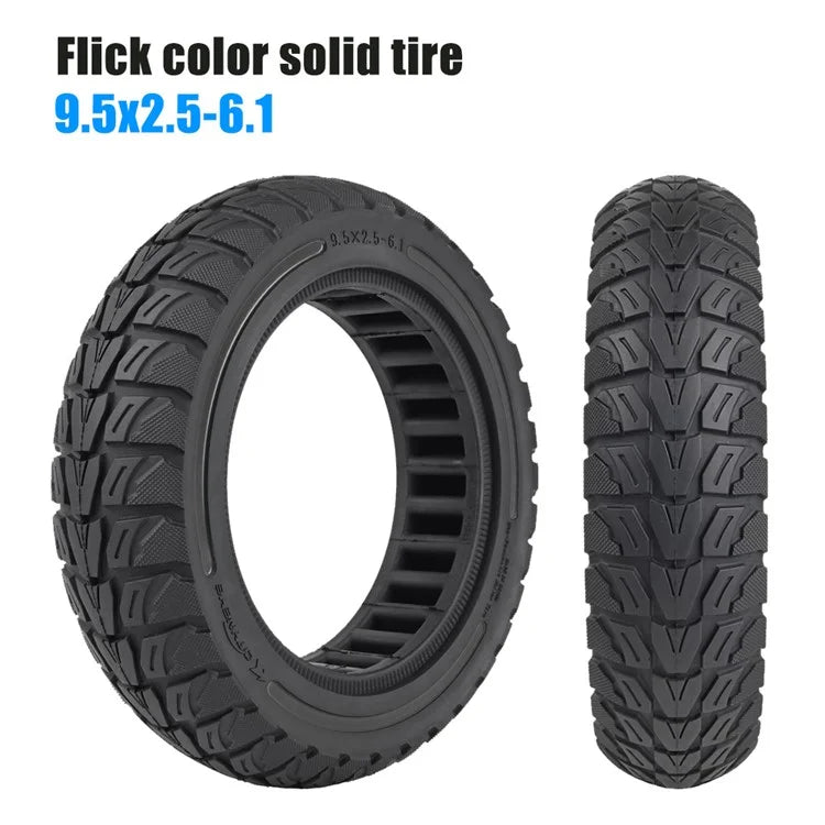 For Niu Electric Kick Scooter 9.5*2.5-6.1 Rubber Tire Honeycomb Shock Absorption Inflation Free Tyre