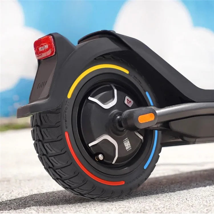 For Niu Electric Kick Scooter 9.5*2.5-6.1 Rubber Tire Honeycomb Shock Absorption Inflation Free Tyre+Yellow+Blue