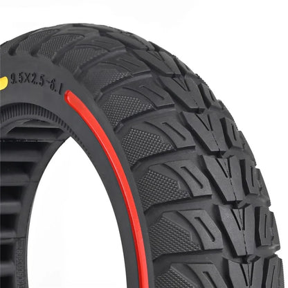 For Niu Electric Kick Scooter 9.5*2.5-6.1 Rubber Tire Honeycomb Shock Absorption Inflation Free Tyre+Yellow+Blue