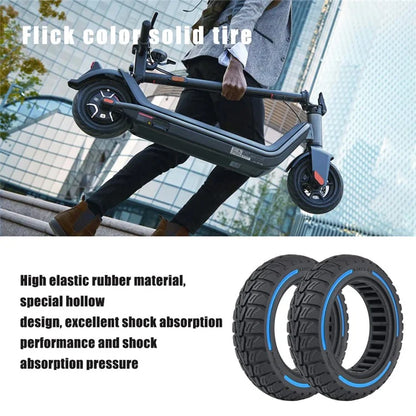 For Niu Electric Kick Scooter 9.5*2.5-6.1 Rubber Tire Honeycomb Shock Absorption Inflation Free Tyre