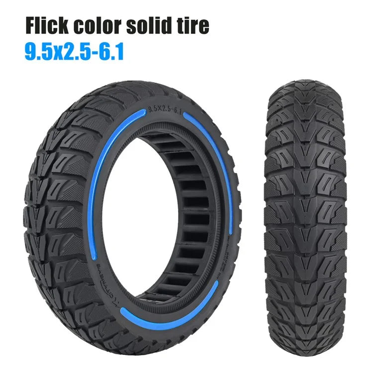 For Niu Electric Kick Scooter 9.5*2.5-6.1 Rubber Tire Honeycomb Shock Absorption Inflation Free Tyre
