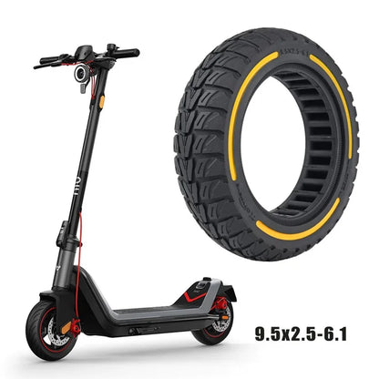 For Niu Electric Kick Scooter 9.5*2.5-6.1 Rubber Tire Honeycomb Shock Absorption Inflation Free Tyre