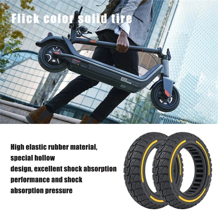 For Niu Electric Kick Scooter 9.5*2.5-6.1 Rubber Tire Honeycomb Shock Absorption Inflation Free Tyre