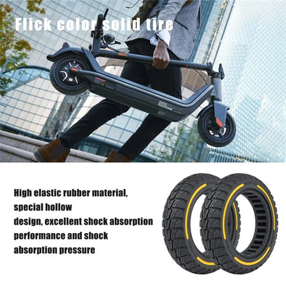 For Niu Electric Kick Scooter 9.5*2.5-6.1 Rubber Tire Honeycomb Shock Absorption Inflation Free Tyre