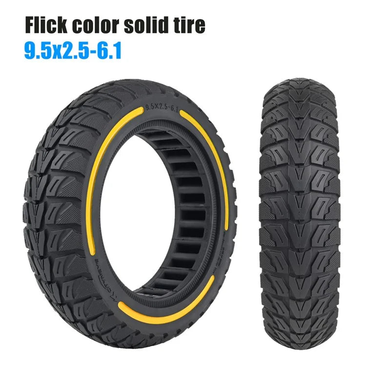 For Niu Electric Kick Scooter 9.5*2.5-6.1 Rubber Tire Honeycomb Shock Absorption Inflation Free Tyre