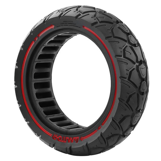 AMITOR 10x2.7 10-Inch Scooter Replacement Wheel Red Line Decor Rubber Tire for 53.5mm Slot