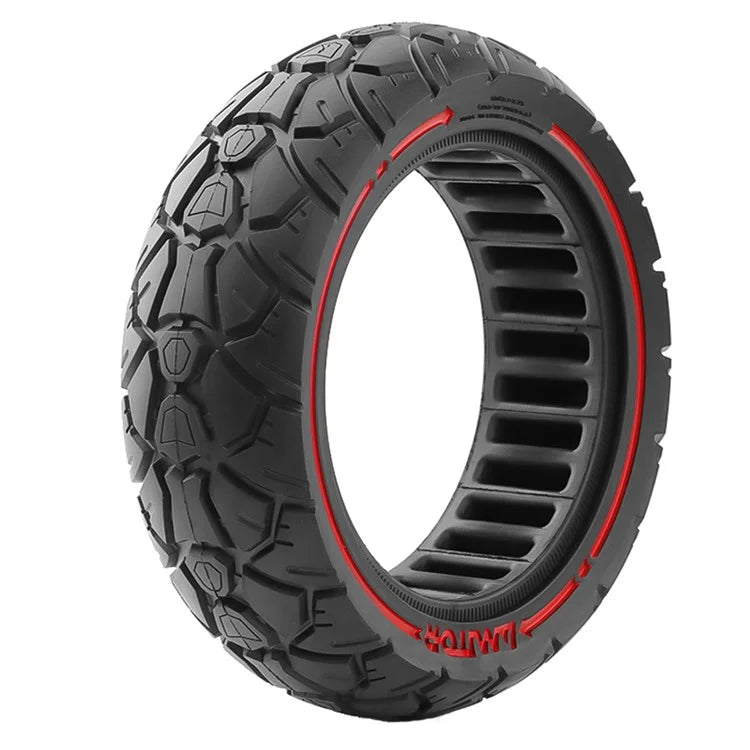 AMITOR 10x2.7 10-Inch Scooter Replacement Wheel Red Line Decor Rubber Tire for 53.5mm Slot