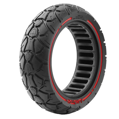AMITOR 10x2.7 10-Inch Scooter Replacement Wheel Red Line Decor Rubber Tire for 53.5mm Slot
