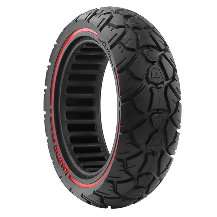 AMITOR 10x2.7 10-Inch Scooter Replacement Wheel Red Line Decor Rubber Tire for 53.5mm Slot