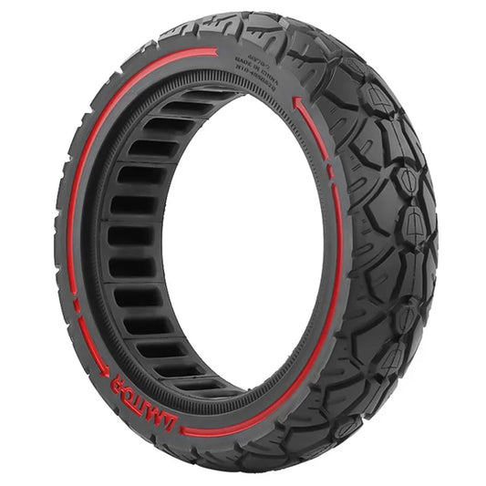 AMITOR 60 / 70-7 10-Inch Scooter Wheel Colored Line Decor Off-Road Rubber Tire for 48.5mm Slot