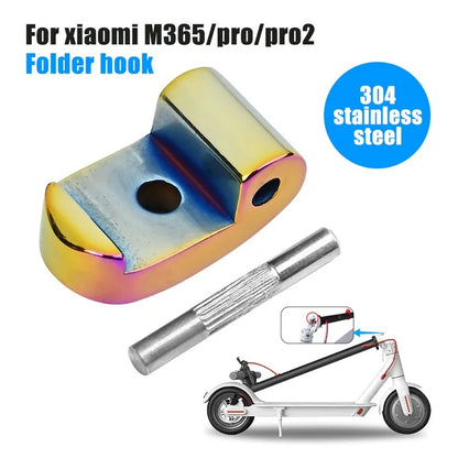 LYXM157 For Xiaomi M365 Electric Scooter Front Folding Hook Lock 304 Stainless Steel Buckle Latch Kit - Colorful