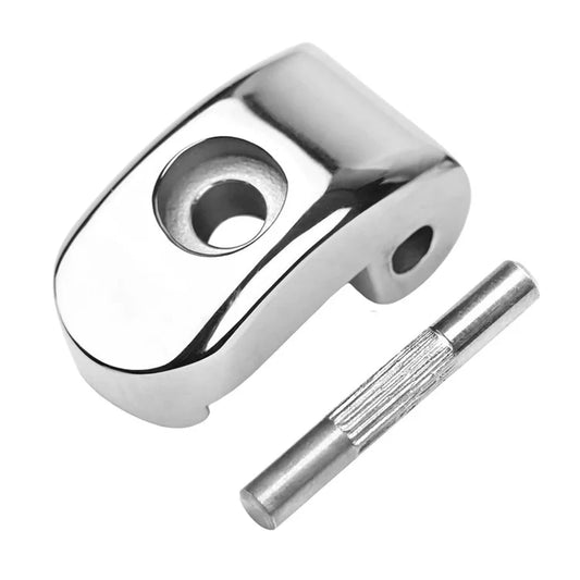 LYXM157 For Xiaomi M365 Electric Scooter Front Folding Hook Lock 304 Stainless Steel Buckle Latch Kit - Silver