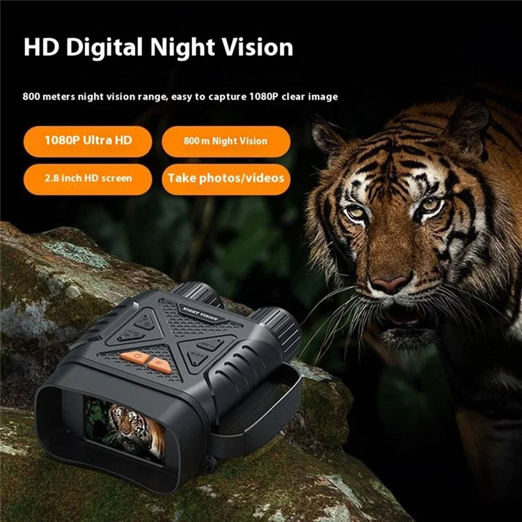 328 10X Digital Zoom Video Recorder 2.8-inch IPS Screen 1080P HD Outdoor Night Vision Binoculars