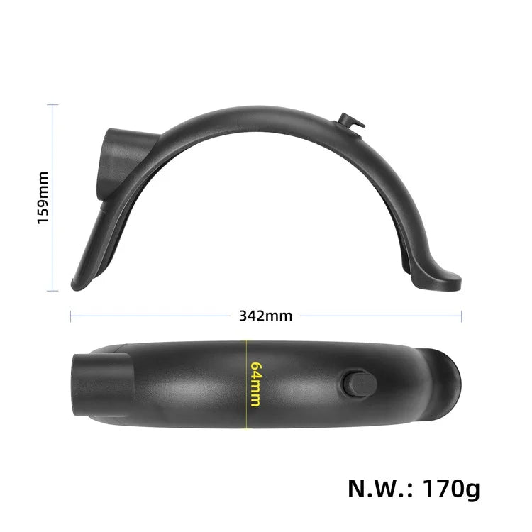 For Xiaomi Electric Scooter 4 Pro Anti-splash ABS Rear Fender + Metal Support Bracket