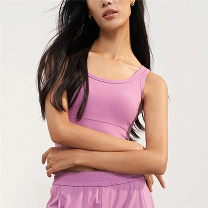WX1578 Women Padded Sports Bra Nuls Yoga Crop Tops Vest