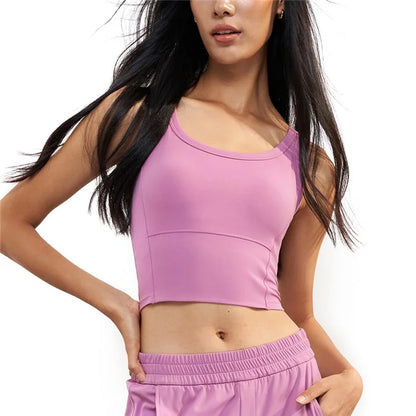 WX1578 Women Padded Sports Bra Nuls Yoga Crop Tops Vest