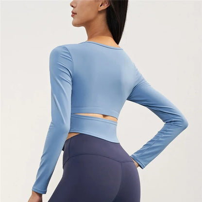 CX1575 Womens Long Sleeve Gym Tops Nuls Free Sports T-Shirt Fitness Workout Yoga