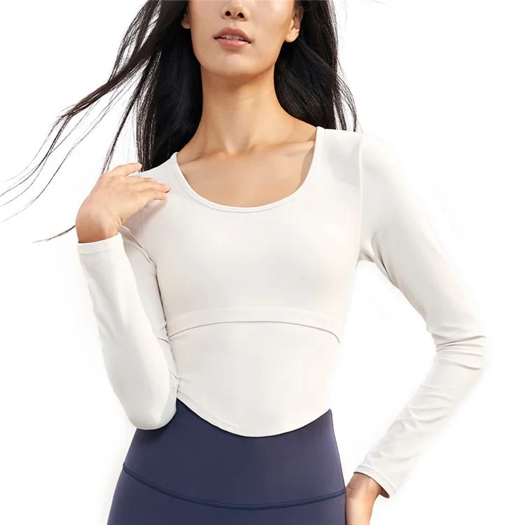 CX1575 Womens Long Sleeve Gym Tops Nuls Free Sports T-Shirt Fitness Workout Yoga