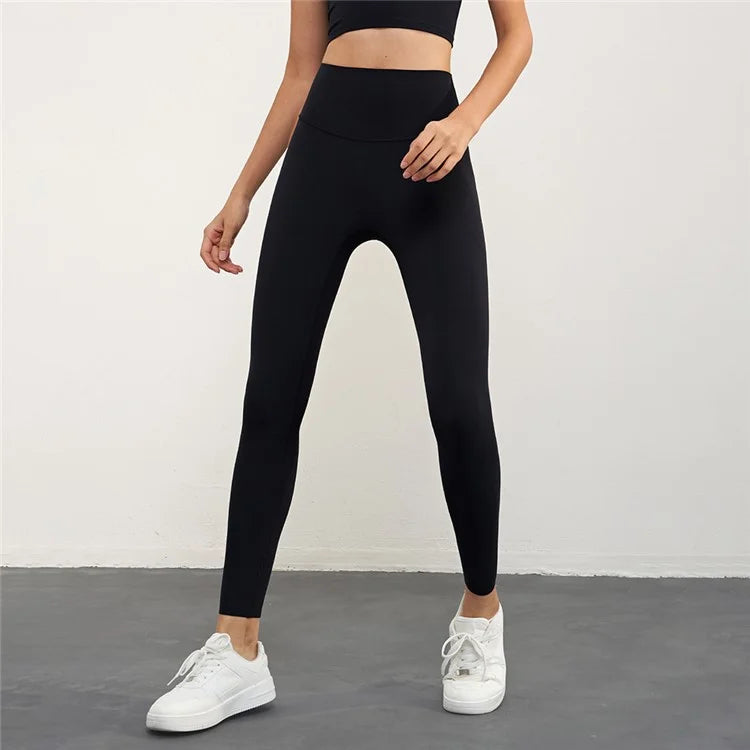 CK1507 High Waisted Gym Leggings Nuls Free Thickening Running Workout Yoga Jogging Pants