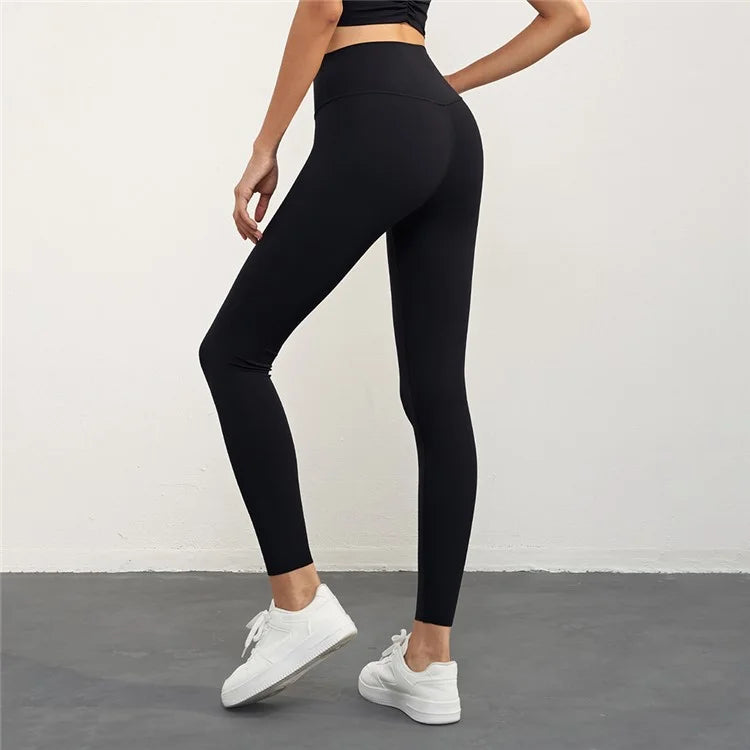 CK1507 High Waisted Gym Leggings Nuls Free Thickening Running Workout Yoga Jogging Pants