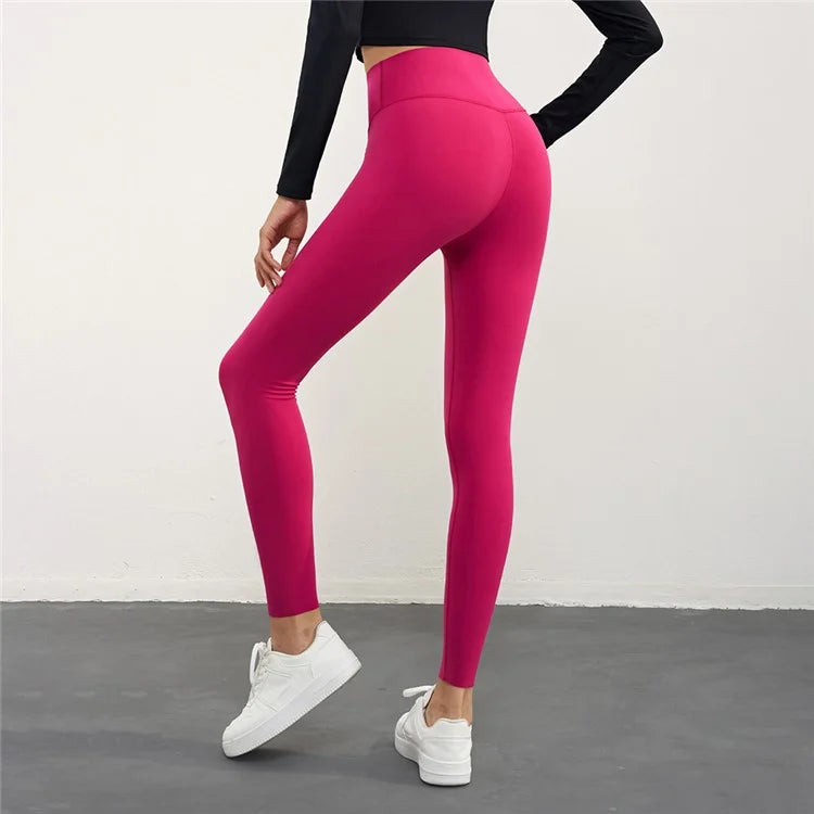 CK1507 High Waisted Gym Leggings Nuls Free Thickening Running Workout Yoga Jogging Pants