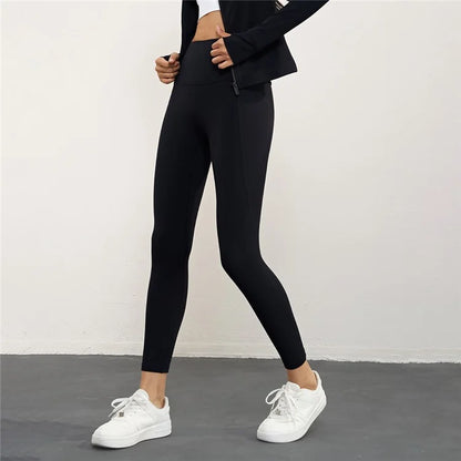 CK1621 Nuls Seamless Gym Leggings with Pockets Women Workout Fitness Jogging Yoga Pants