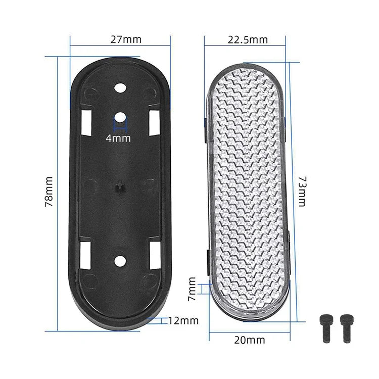 For Xiaomi Electric Scooter 4 Pro Front Wheel Hub Decorative Shell+White Reflective Strips Set
