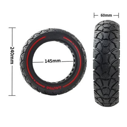 AIMITE 10 Inch Anti-Slip Rubber Tire 45mm Tread Grooves Electric Scooter Off-Road Solid Tire