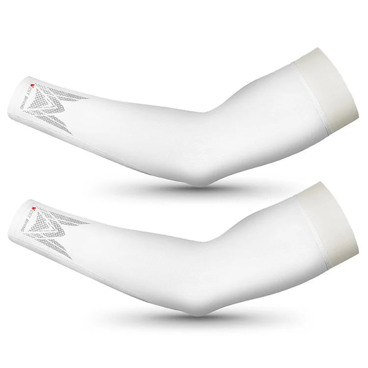 WEST BIKING YP0212125 1 Pair Unisex Ice Silk Cooling Sleeves Summer Sunscreen UV Protection Arm Sleeves