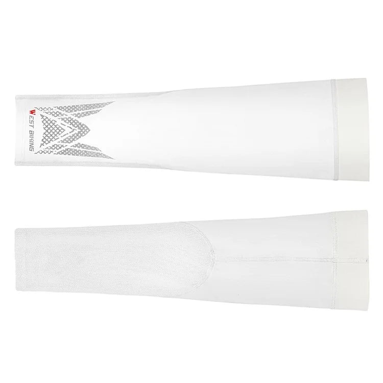 WEST BIKING YP0212125 1 Pair Unisex Ice Silk Cooling Sleeves Summer Sunscreen UV Protection Arm Sleeves