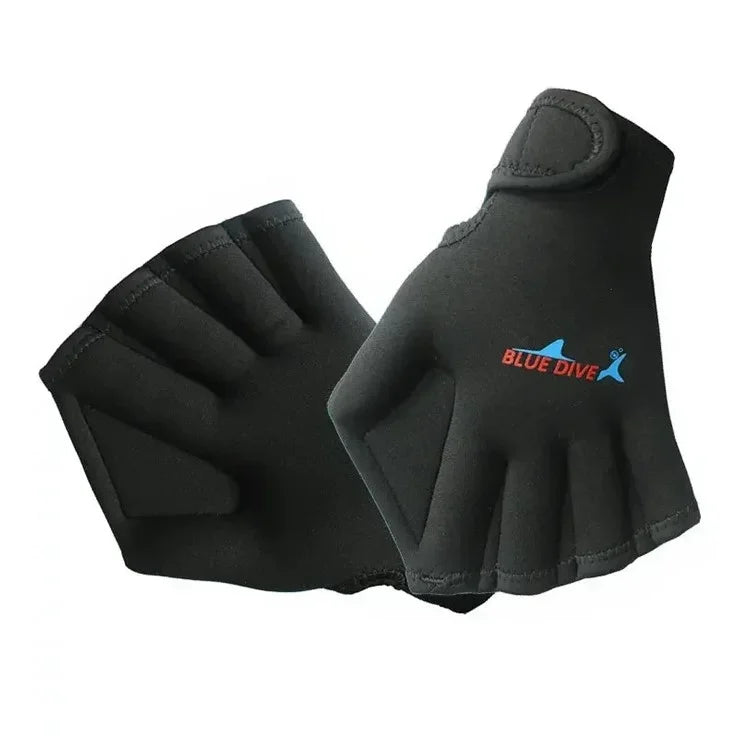 BLUE DIVE ST-08 1 Pair Neoprene Aquatics Gloves Webbed Swimming Gloves Water Training Paddles