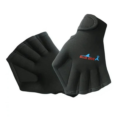 BLUE DIVE ST-08 1 Pair Neoprene Aquatics Gloves Webbed Swimming Gloves Water Training Paddles