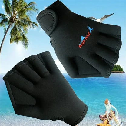 BLUE DIVE ST-08 1 Pair Neoprene Aquatics Gloves Webbed Swimming Gloves Water Training Paddles