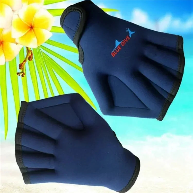 BLUE DIVE ST-08 1 Pair Neoprene Aquatics Gloves Webbed Swimming Gloves Water Training Paddles