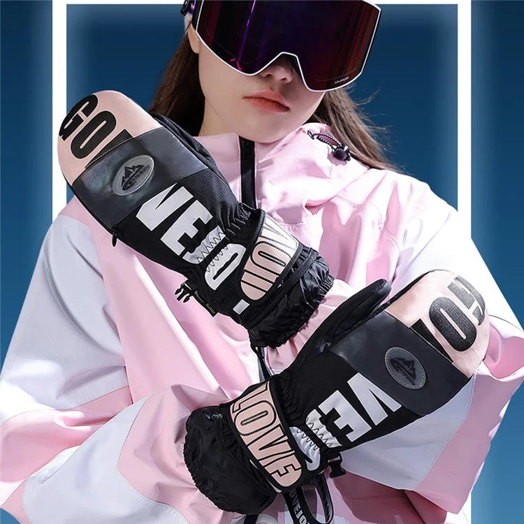 GOLOVEJOY SK34 1 Pair Winter Skiing Gloves Waterproof Windproof Warm Touch Screen Mittens