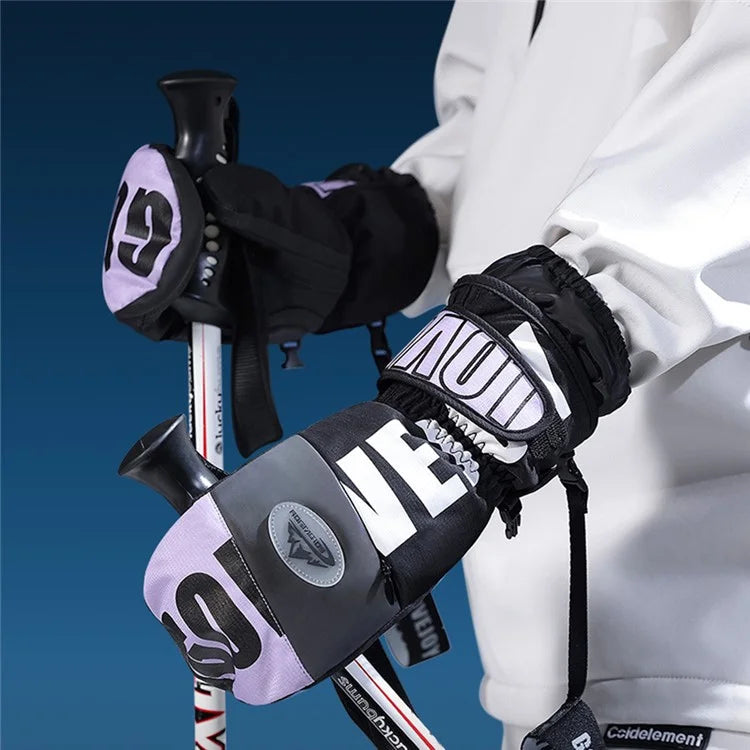 GOLOVEJOY SK34 1 Pair Winter Skiing Gloves Waterproof Windproof Warm Touch Screen Mittens