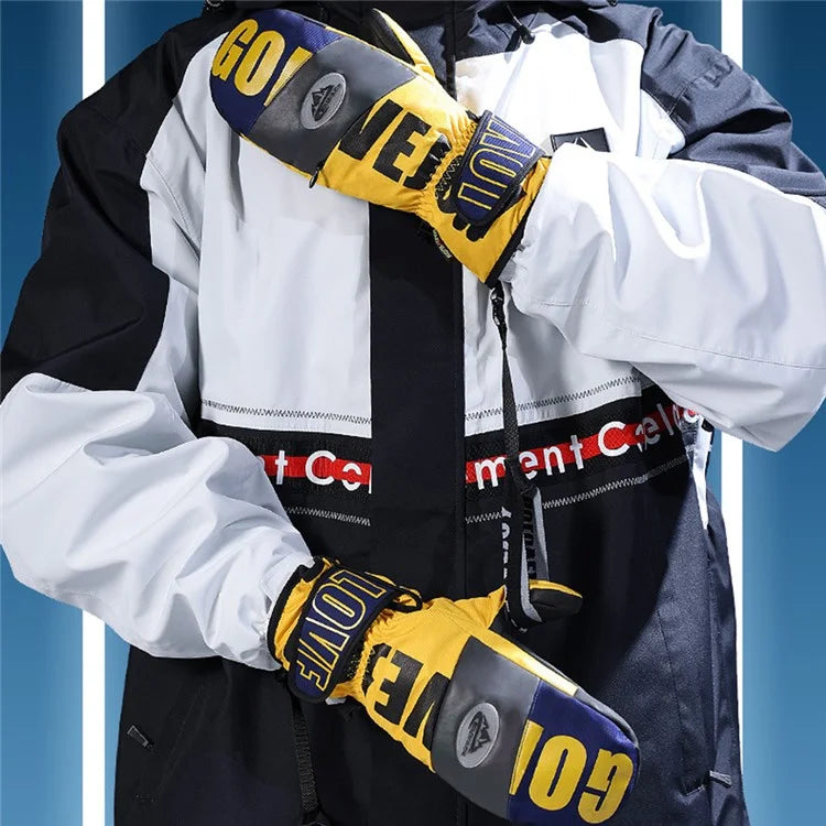 GOLOVEJOY SK34 1 Pair Winter Skiing Gloves Waterproof Windproof Warm Touch Screen Mittens