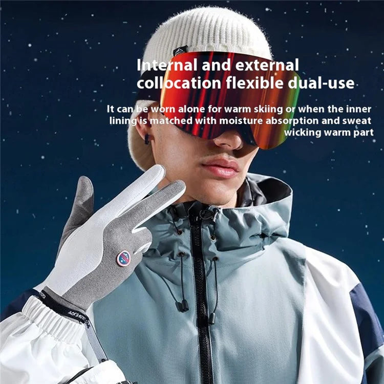 GOLOVEJOY DY51 Autumn Winter Windproof Mittens for Men Women Outdoor Sports Touch Screen Anti-Slip Gloves