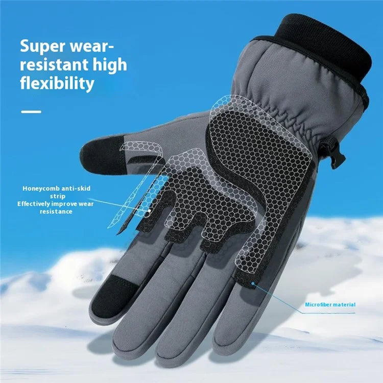 GOLOVEJOY DB69 Men Windproof Thermal Motorcycle Gloves Touch Screen Winter Riding Mittens