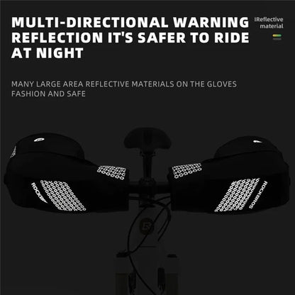 ROCKBROS D80 1 Pair Windproof Bicycle Gloves Handlebar Cover Thermal Bicycle Cycling Mittens