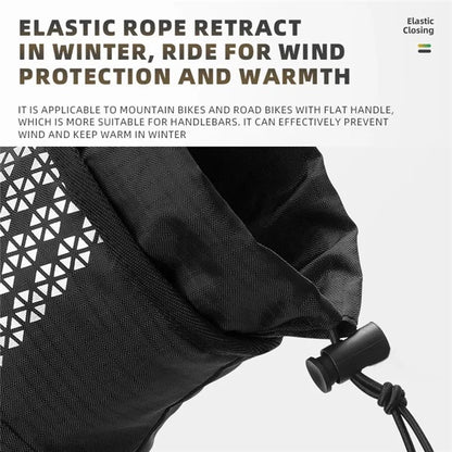 ROCKBROS D80 1 Pair Windproof Bicycle Gloves Handlebar Cover Thermal Bicycle Cycling Mittens