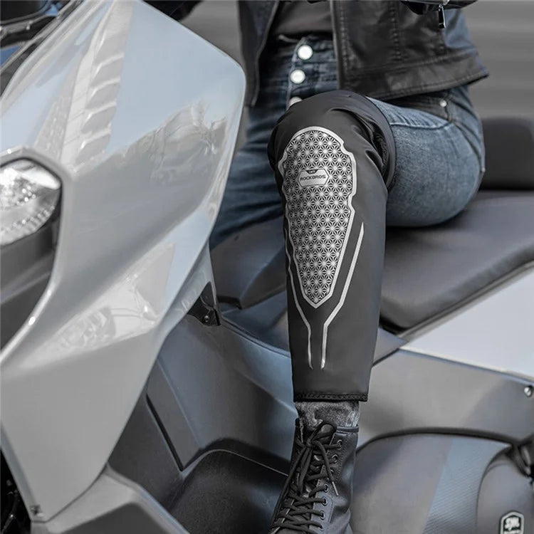 ROCKBROS TT017 Winter Warm Knee Pads Gears Motorcycle Leg Warmers Fleece Long Leg Sleeves