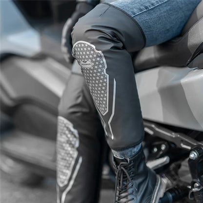 ROCKBROS TT017 Winter Warm Knee Pads Gears Motorcycle Leg Warmers Fleece Long Leg Sleeves