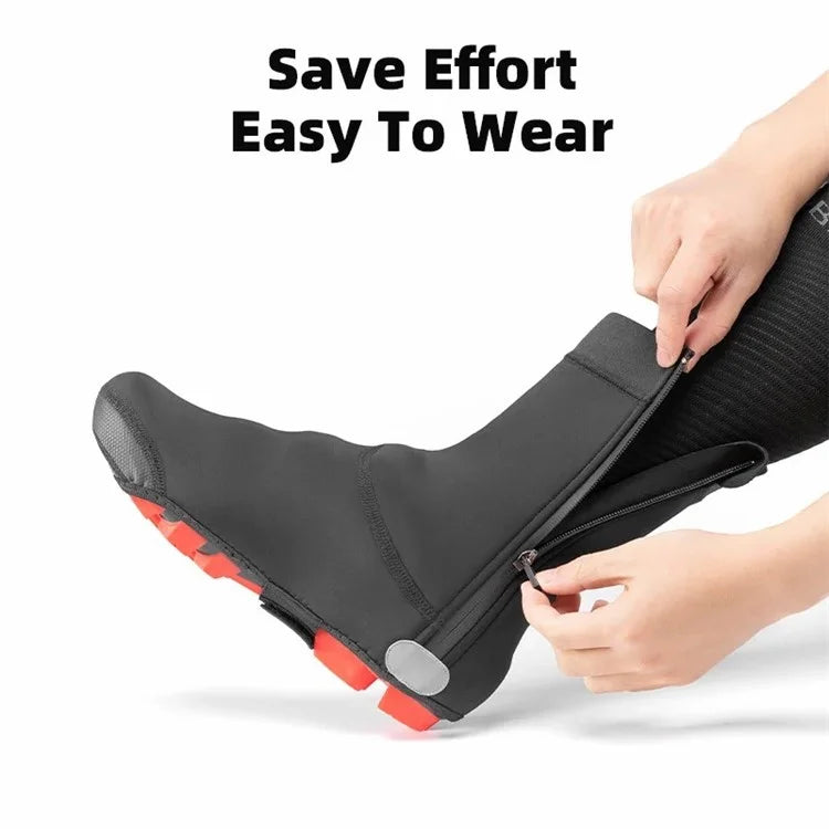 ROCKBROS LF1104 1 Pair Cycling Shoe Covers Winter Warm Bike Shoe Cover Windproof Sking Overshoes