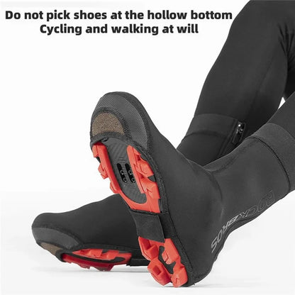 ROCKBROS LF1104 1 Pair Cycling Shoe Covers Winter Warm Bike Shoe Cover Windproof Sking Overshoes